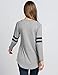 Etuoji Women T-Shirt Baseball Long Sleeve Blouse Striped V Neck Tee Shirt