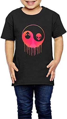 Alien Yin-Yang Boys' Girls' Cotton Short Sleeve T-Shirt 5-6 Toddler