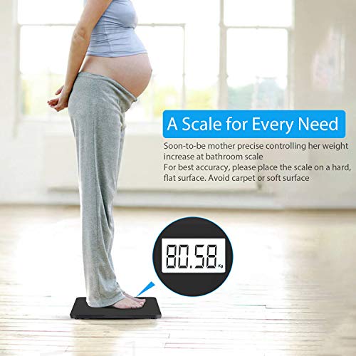 Digital Body Weight Bathroom Scale with Step-On Technology, Backlight Display, High Precision Measurements, 440Ibs/31st/200kg Capacity