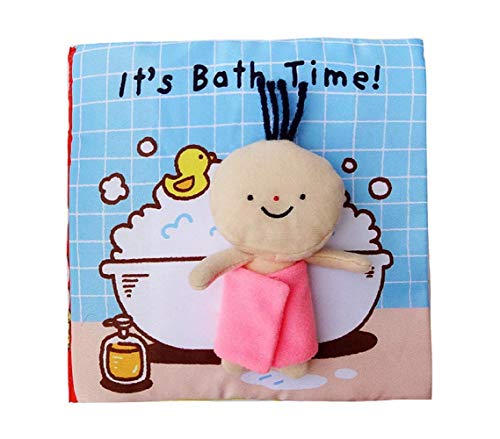 C.C-US Baby Toddler Cloth Book Touch and Feel Early Development Toys Soft Cloth Book, Non -Toxic Early Educational Books Learning Toys