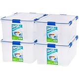 Ziploc 60 Qt./15 Gal. WeatherShield Storage Box, Clear- 4 Box