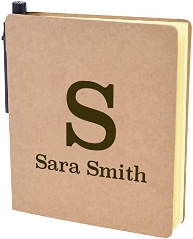 Personalised Notebook with Sticky Notes Laser Engraved Custom Engraving Any Name Any Message Notepad