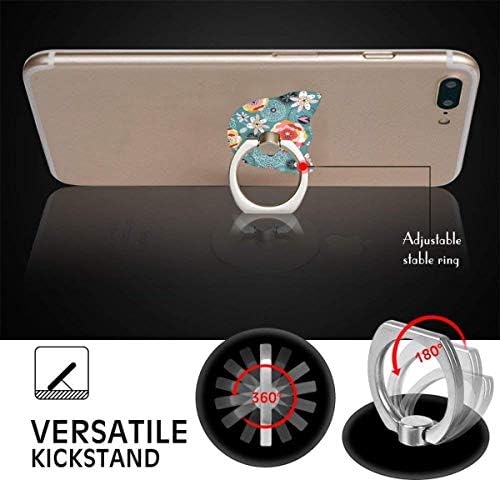 スマホリング 猫耳 薄型 ホールドリング 花柄 水彩 バンカーリング 落下防止リング スタンド機能 車載ホルダー 片手操作360回転 おしゃれ スマホアクセサリー スマホグッズ B086zf18fh 845円