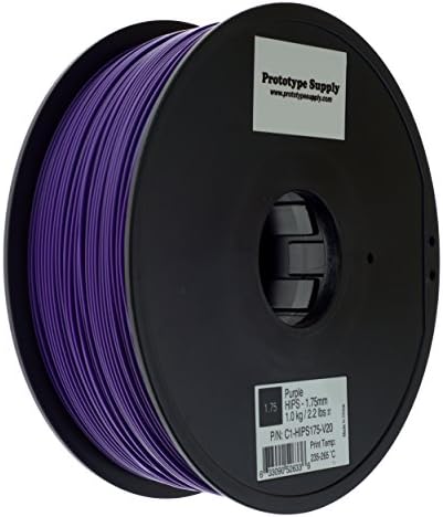 Prototype Supply 1.75mm HIPS Purple 3D Printing Filament, 1kg (2.2 pounds)