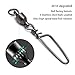 Dr.Fish 20 Pack Ball Bearing Snap Swivels Fishing Tackle Coastlock Snap Swivel Saltwater Fishing Swivels Stainless Steel Rust Resistant Freshwater Saltwater Fishing Gear Accessories 440LB