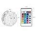 SpotGlo Submersible LED Lights Waterproof Remote Control Lights RGB Changing LED Lights Battery Operated for Pond Pool Fountain Aquarium Vase Hot Tub Bathtub Event Party and Home Decoration 2 Pack