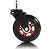 RevoSmooth Premium Rollerblade Style Rubber Office Racing Chair Caster Replacement, Set of 5 (3
