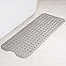 AmazerBath Bath Tub Mat, Extra Long 39 x 16 Inches Non-Slip Shower Mats with Suction Cups and Drain Holes, Bathtub Mats Bathroom Mats Machine Washable (Clear Gray)