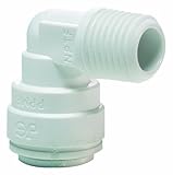John Guest Speedfit PP481222W 3/8OD by 1/4NPTF Fixed Elbow, 10-Pack