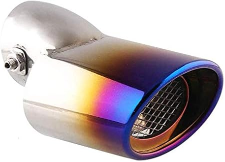 Amazon 新型ジムニーマフラーカッター 適合スズキジムニー Jb74エアロパーツ ジムニーシエラ Jb64 テールパイプ ステンレス製 簡単取り付け ブルー マフラーカッター 車 バイク