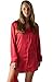 Alexander Del Rossa Del Rossa Womens Satin Nightshirt, Boyfriend Style Sleepshirt