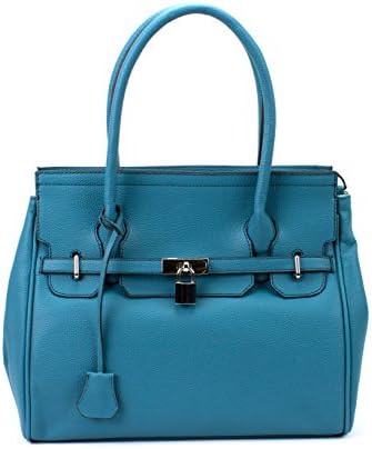 Newbee Fashion - Designer Inspired Medium Fashion Handbag Satchel with Lock