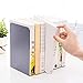 CY craft 4 Pieces Metal Bookends,Non-Skid Heavy Duty Book Ends,Bookends for Shelves,Office Book Holder and Book Stopper for Books/Movies/CDs,Gray,8.1X5.3X3.95 Inch