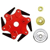 Trimmer Head 6 Steel Blades Razors 65Mn Lawn Mower Grass Weed Eater Brush Cutter Tool (I)
