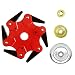 Trimmer Head 6 Steel Blades Razors 65Mn Lawn Mower Grass Weed Eater Brush Cutter Tool (I)