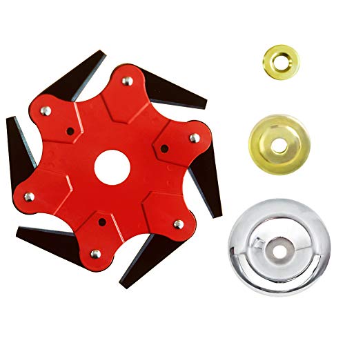 Trimmer Head 6 Steel Blades Razors 65Mn Lawn Mower Grass Weed Eater Brush Cutter Tool (I)