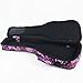 Hola! Music Heavy Duty SOPRANO (up to 21.5 Inch) Ukulele Gig Bag with 15mm Padding, Purple Flowers