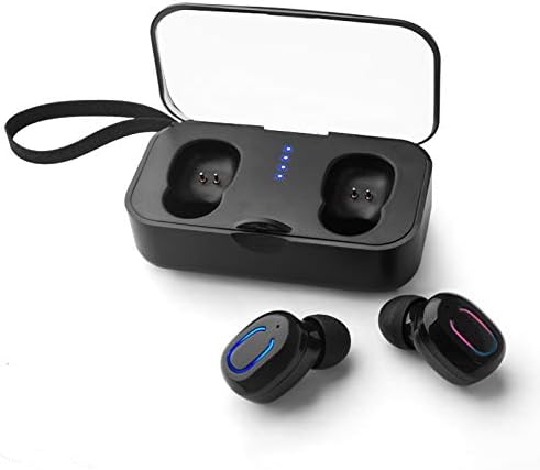 Bluetooth Headset, 5.0 Wireless HD Stereo Bluetooth Headset Sports Headset in-Ear Headphones for iOS, Android and Other Bluetooth Devices (Black)