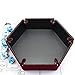 Dice Folding Hexagon Tray w/Red Velvet Rolling for DND Dice Games and Candy Holder Storage