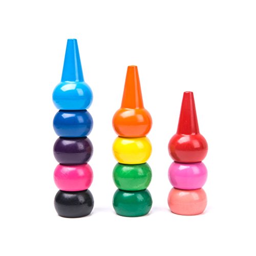 MERIT OCEAN Toddler Crayons,12 Colors 3D Palm-grip Crayons and 6 Regular Crayons Non-Toxic Washable Finger Paint Crayons Stackable Sticks Toys for Babies,Toddlers,Kids,Children,Boys and Girls