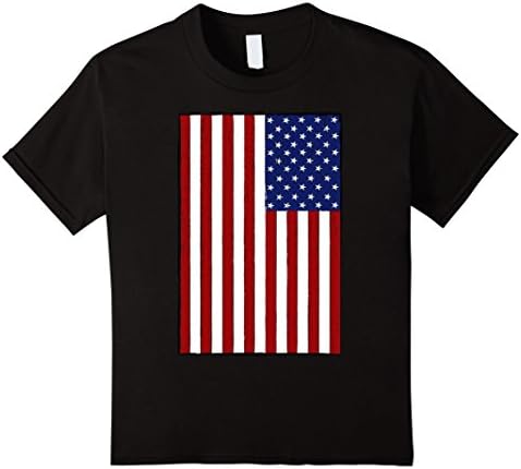 Kids [USA DUDE] American Flag Shirt | USA Flag Shirt 12 Black