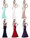 Babyonlinedress Babyonline Women's Lace Applique Long Formal Mermaid Evening Prom Dresses
