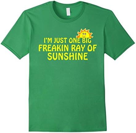 Mens I'm Just One Big Freakin Ray Of Sunshine T Shirt Medium Grass