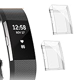 Fibit Charge 2 Screen Protector, Cuteey Slim Soft Full Cover Case for Fitbit Charge 2 Smart Watch Accessories