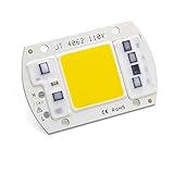 50W COB LED Chip, CANAGROW 1 Pack Full Spectrum LED Chip for Plant Grow Light (380nm-780nm / AC 110V / 3000K), Integrated Smart IC Driver