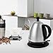 Homgeek Electric Kettle, 1 Liter Gooseneck Kettle Stainless Steel Cordless Drip Water Kettle with Thermometer for Pour Over Coffee & Tea
