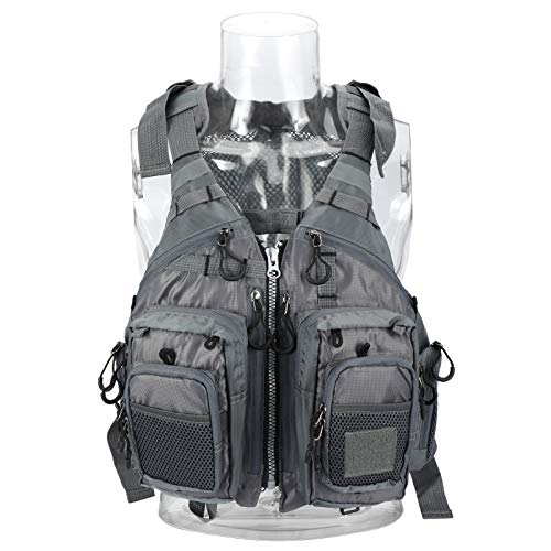 FreeTec Fliegenfischen Weste Pack Angeljacke Angelausrüstung Jagd Angeln Freizeitweste (Angelweste/Angelriemenpaket…