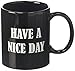 SciencePurchase Funny Middle Finger Have A Nice Day Mug, Holds 10oz, Ceramic Coffee Cup (Black)