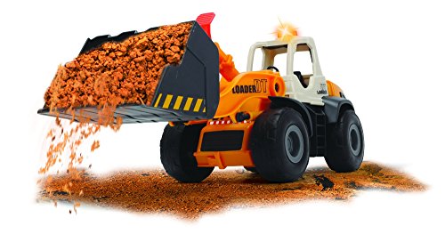 Dickie Toys Construction Radlader, Spielzeugauto, verstellbare Schaufel, batteriebetriebener Arm, Licht & Sound, inkl… – Bild 7