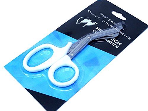 PARAMEDIC UTILITY WHITE BANDAGE FIRST AID TRAUMA EMT EMS SHEARS SCISSORS 7.25 INCH STAINLESS STEEL ( HTI BRAND)