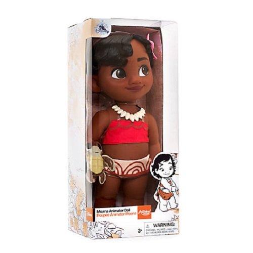 Disney Store Moana Animator Toddler Doll 15" Toy With Turtle Pal Age 3