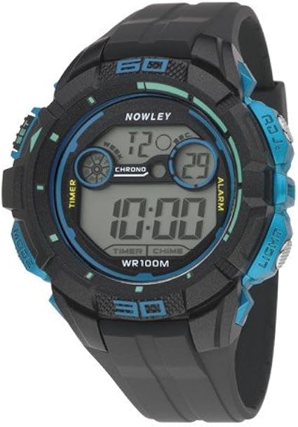 Nowley 8-6232-0-1, Reloj de Hombre, Digital, Azul y Negro ...