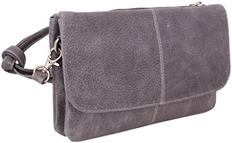 Latico Leathers Lidia Cross Body Bag Genuine Authentic Luxury Leather, Designer Made, Business Fashion and Casual Wear, Pebble Denim