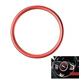 DSYCAR for Jaguar XF XE F-PACE F-TYPE Zinc alloy Car Steering wheel decoration ring sticker Decals - Red -