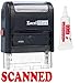 ExcelMark Scanned Self Inking Rubber Stamp - Red Ink with 5cc Refill Ink