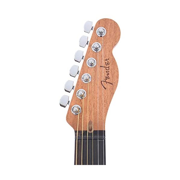 Fender American Acoustasonic Telecaster Acoustic Electric Guitar, Natural, Ebony Fingerboard, with Gig Bag - Image 7