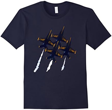 Men's Blue Angels Diamond Formation Navy Tee Shirt Medium Navy