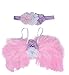 Photo Prop Outfit Baby Girl Angel Feather Wing Costume Chiffon with Headband Newborn Photo Prop Costume (Pink)