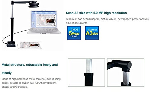 Emperor of Gadgets 5MP HD Document Scanner for Converting Documents, Photos, Objects - Document Camera / Book Converter / Photo Scanner for Documents up to 11.69 16.54 inches (A3) in Size - Thumbnail 2