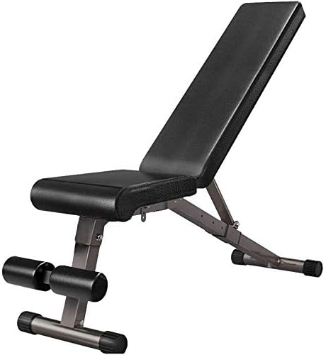 JLDN Utility Weight Bench Adjustable, Workout Benchs Foldable Bench Press Incline Gym Bench Exercise Weightlifting and Strength Training for Home Gym,Black