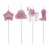 Horse Themed Pick Cake Candles - Set of 4