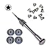 RION TECH 4 Pack Rubber Case Feet + Set of 10pcs Repair Replacement Screw + 1pcs 5 Point Pentalobe Screwdriver for Unibody MacBook Pro Retina A1425 A1502 A1398 13