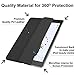 DuraSafe Cases for iPad 9.7 Inch 6/5 Gen 2018/2017 [ A1893 A1954 A1822 A1823 ] Smart Cover with Translucent Back - Black (Trifold)