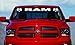 40" Dodge Ram Hemi Windshield Logo 1500 2500 3500 Vinyl Decal Sticker Vinyl Gift (White)