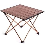 Alpcour Portable Camping Table – Lightweight, Compact Folding Side Table in a Bag with Aluminum Top & Heavy Duty Hinge for Easy Travel & Storage – Great for Outdoor BBQ, Backpacking, Tailgate & More