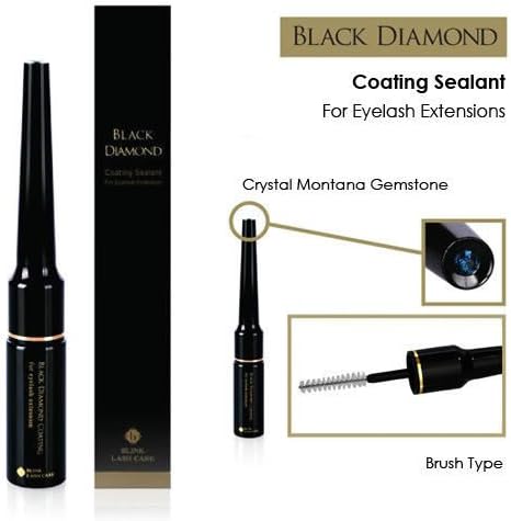 Eyelash Extension Blink Black Diamond Coating Sealer Lot of 6 + 1 pair of eyebeautiful Gel Patch